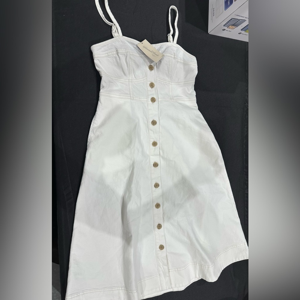 NWT White Button-Down Jean Dress